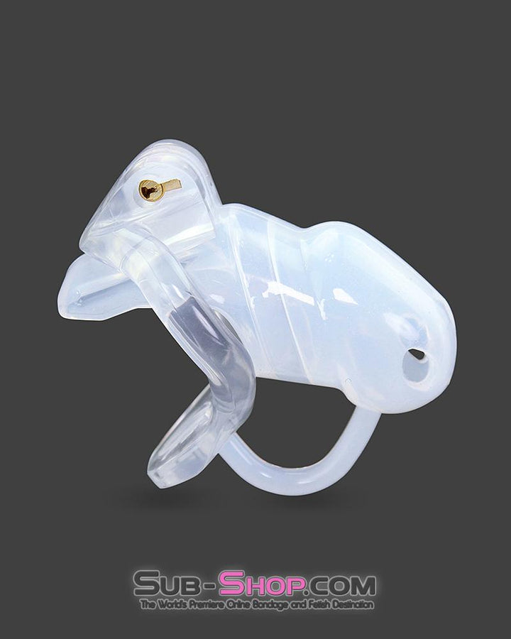 2102RS      High Security Pin Tumbler Clear Silicone Cock Blocker Chastity Chastity   , Sub-Shop.com Bondage and Fetish Superstore