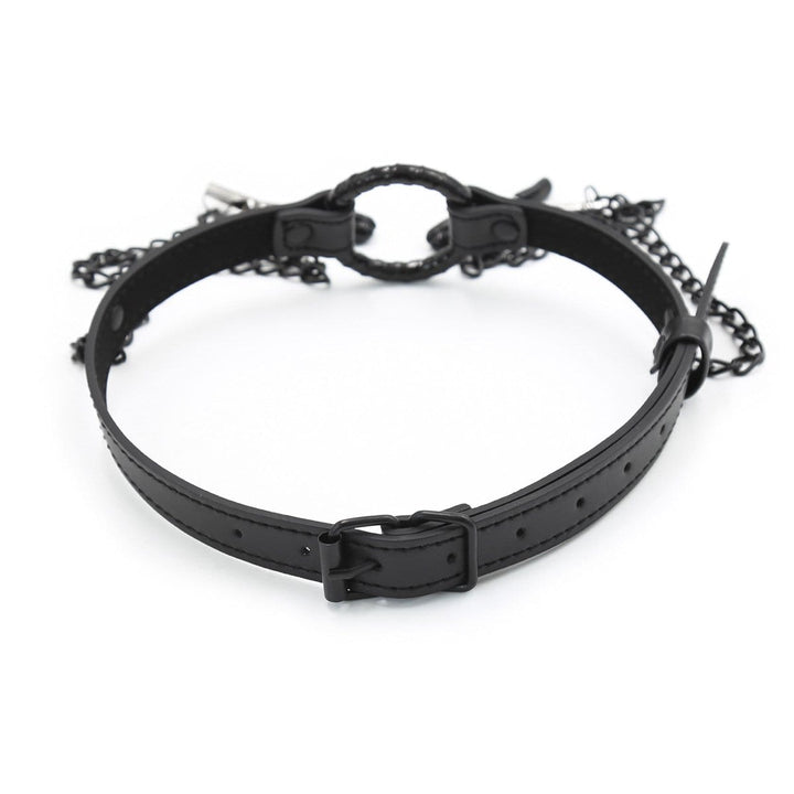 2258MQ      Oh-My Ring Gag with Black Wicked Nipple Clamps Set - MEGA Deal MEGA Deal   , Sub-Shop.com Bondage and Fetish Superstore