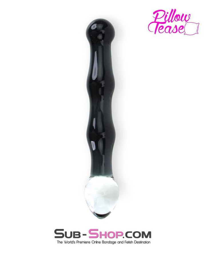 0230E      Black Ripple Double Ended Glass Dildo - LAST CHANCE - Final Closeout! MEGA Deal   , Sub-Shop.com Bondage and Fetish Superstore