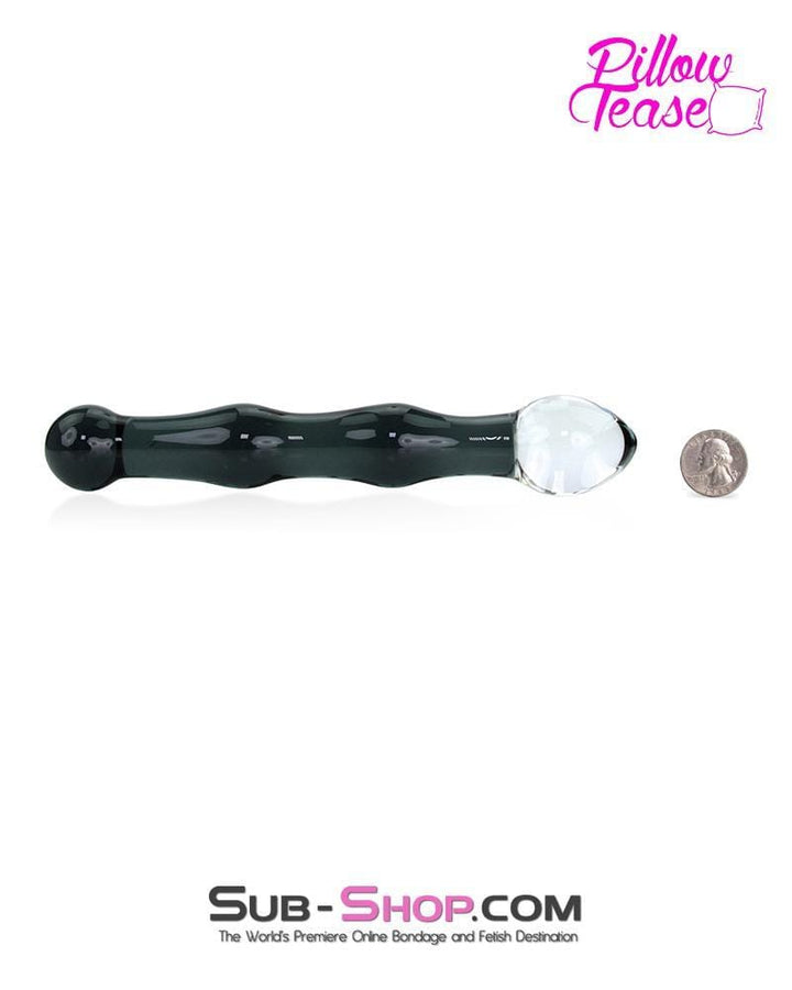 0230E      Black Ripple Double Ended Glass Dildo - LAST CHANCE - Final Closeout! MEGA Deal   , Sub-Shop.com Bondage and Fetish Superstore