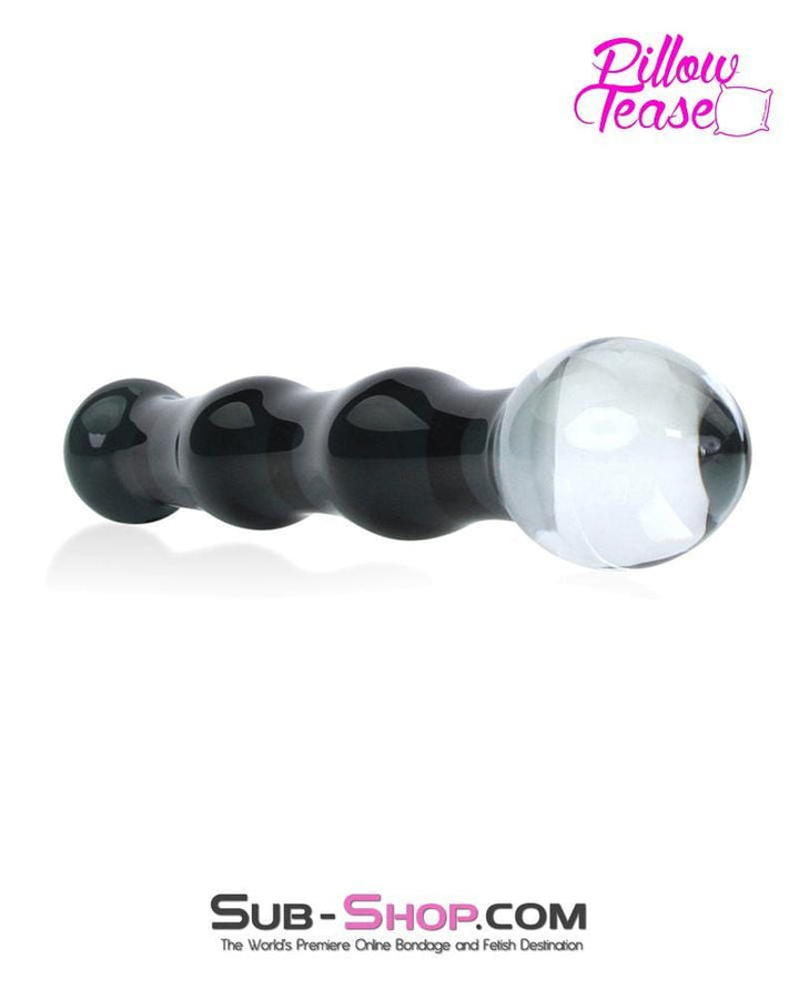 0230E      Black Ripple Double Ended Glass Dildo - LAST CHANCE - Final Closeout! MEGA Deal   , Sub-Shop.com Bondage and Fetish Superstore