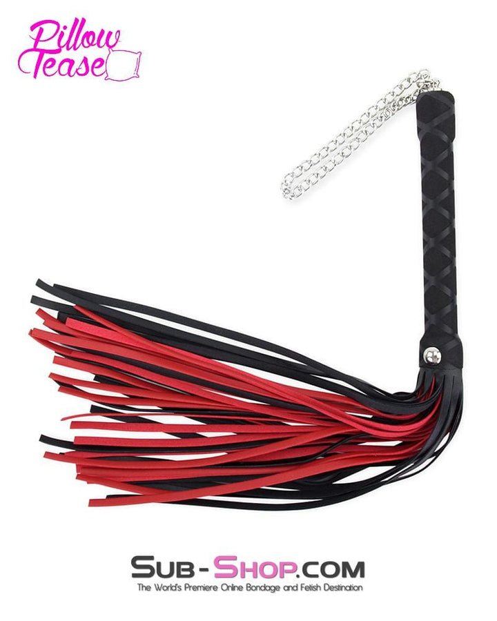 2400M      Fashionista 16” Black and Red Chain Loop Whip Whip   , Sub-Shop.com Bondage and Fetish Superstore