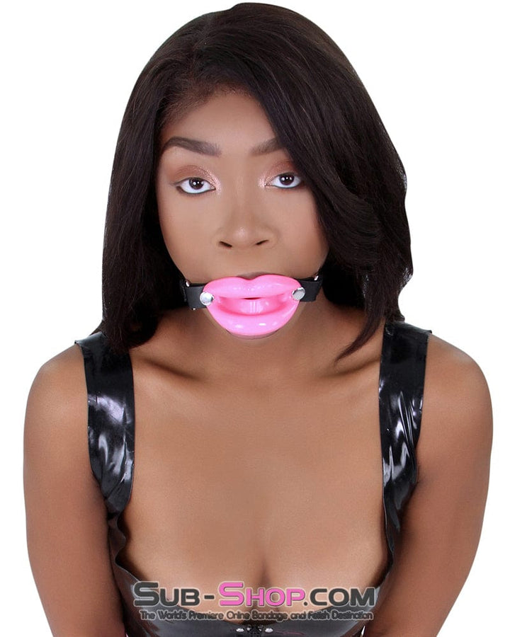 2425M      Bondage Doll Pink Sex Lips Strapped Open Mouth Gag Gags   , Sub-Shop.com Bondage and Fetish Superstore