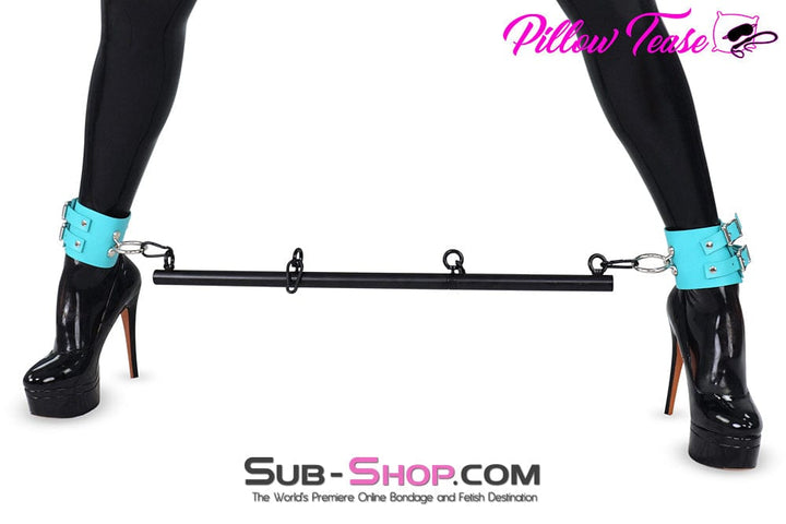 0814DL       ConTRAPtion Black Steel Spreader Bar with 4 Cuff Attachment Clips Spreader Bar   , Sub-Shop.com Bondage and Fetish Superstore