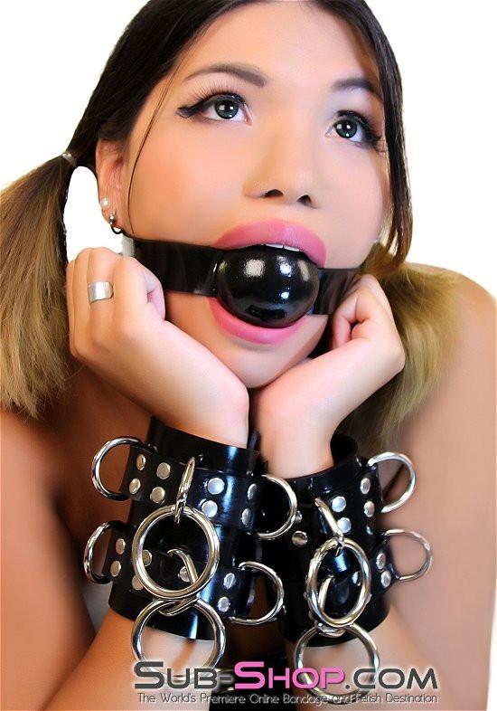 2494A   Rubber Strap 2” Large Ballgag, Black Ball Gags   , Sub-Shop.com Bondage and Fetish Superstore