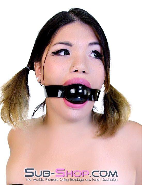 2494A   Rubber Strap 2” Large Ballgag, Black Ball Gags   , Sub-Shop.com Bondage and Fetish Superstore