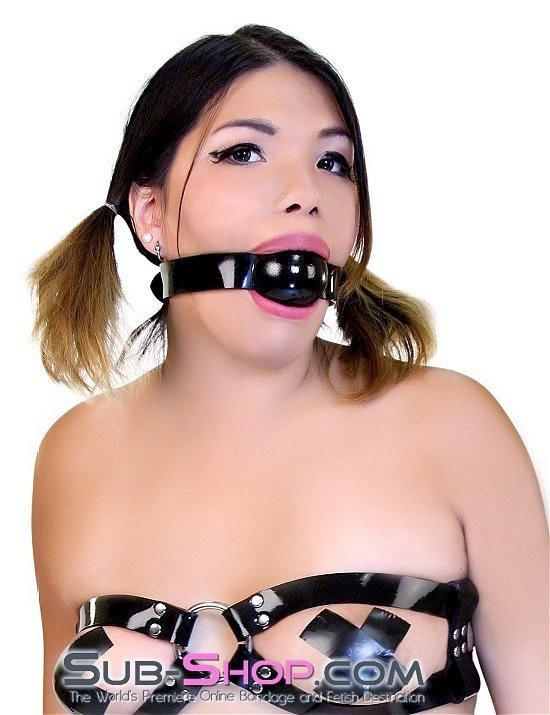 2494A   Rubber Strap 2” Large Ballgag, Black Ball Gags   , Sub-Shop.com Bondage and Fetish Superstore