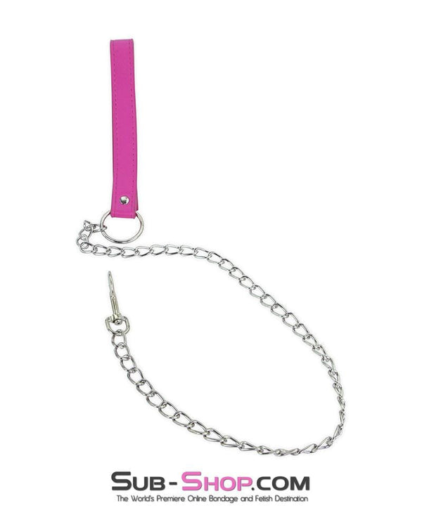 2518MQ      Hot Pink Chain Bondage Leash Leash   , Sub-Shop.com Bondage and Fetish Superstore