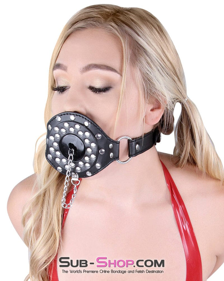 2536LT      Plug-her Locking Tube & Plug Open Mouth Gag - MEGA Deal Black Friday Blowout   , Sub-Shop.com Bondage and Fetish Superstore