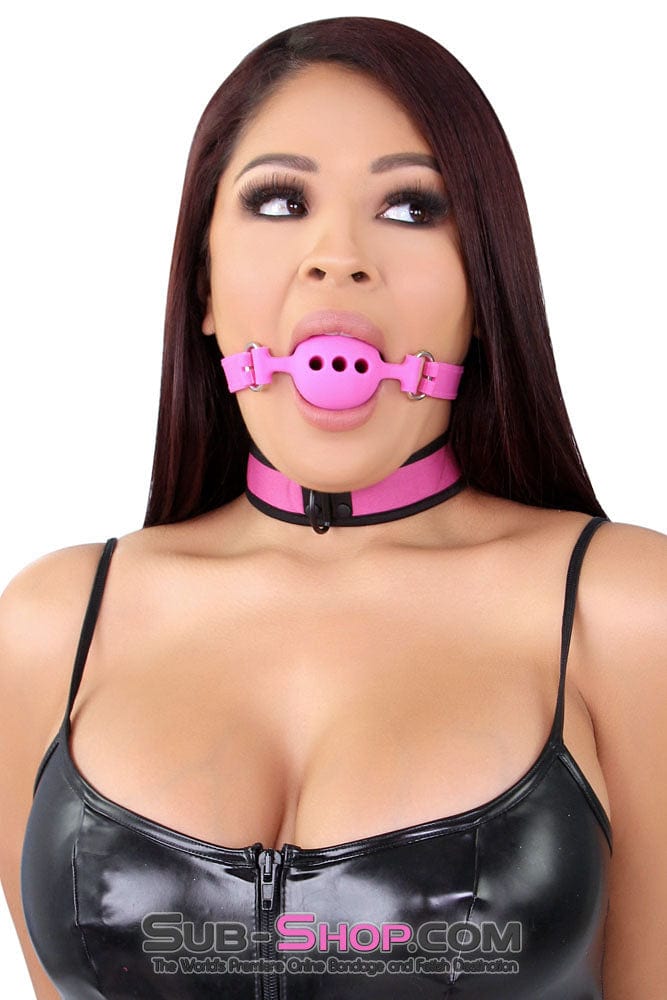 2610MQ      Pink Neoprene Lined Soft Bondage Play Collar Collar   , Sub-Shop.com Bondage and Fetish Superstore