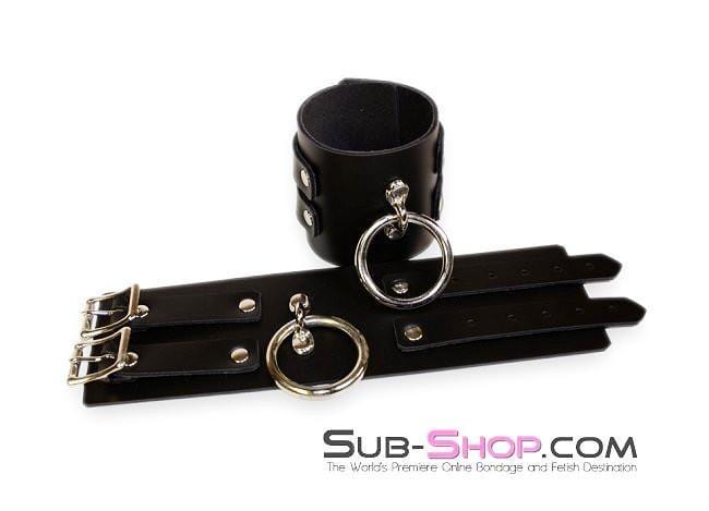 2746A      Surrender 3 Inch Leather Bondage Wrist Cuffs Cuffs   , Sub-Shop.com Bondage and Fetish Superstore