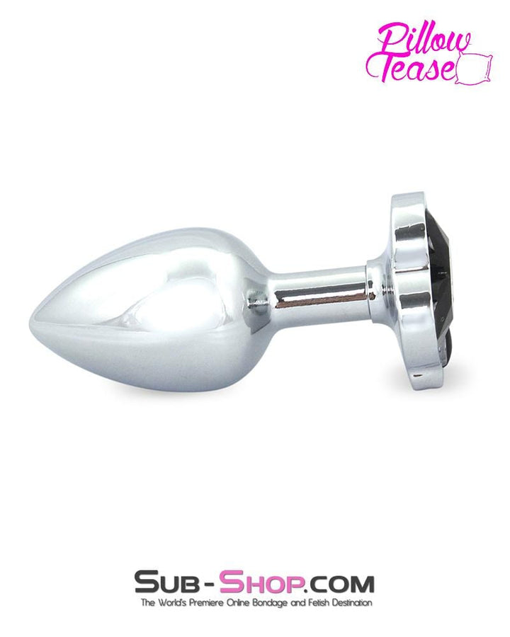 2750E      Black Clover Gem Small Chrome Butt Plug - MEGA Deal MEGA Deal   , Sub-Shop.com Bondage and Fetish Superstore