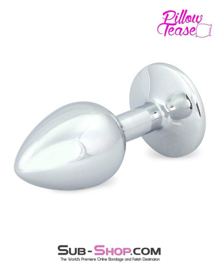 0307E      Eye Hook Red Gem Small Chromed Butt Plug - LAST CHANCE - Final Closeout! MEGA Deal   , Sub-Shop.com Bondage and Fetish Superstore