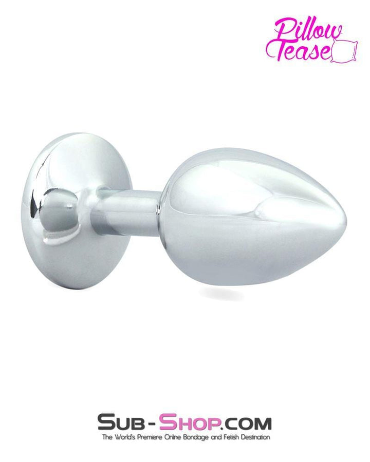 0307E      Eye Hook Red Gem Small Chromed Butt Plug - LAST CHANCE - Final Closeout! MEGA Deal   , Sub-Shop.com Bondage and Fetish Superstore