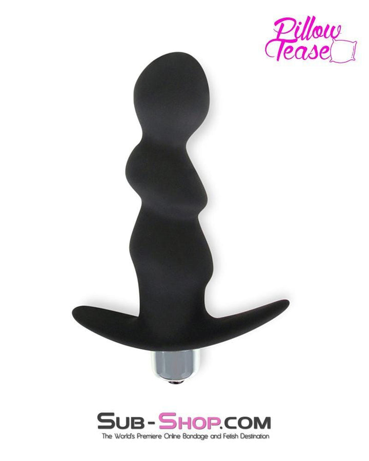 0311E      Rippled Vibrating Silicone Prostate P-Spot Anal Plug - MEGA Deal MEGA Deal   , Sub-Shop.com Bondage and Fetish Superstore