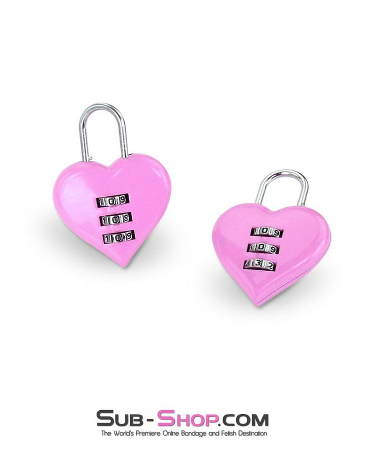 3307M-SIS      Pretty Sissy Pink Heart Accessories Combination Bondage Gear Fetish Mistress Lock Sissy   , Sub-Shop.com Bondage and Fetish Superstore