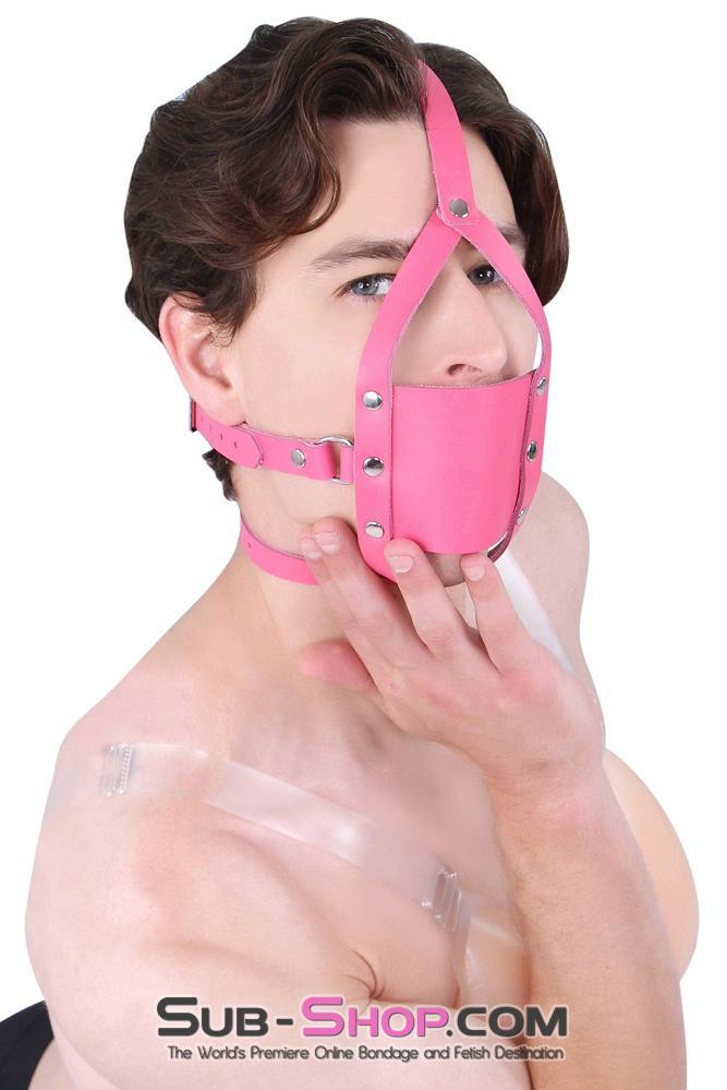 3426A-SIS      Forced Fantasy Sissy Bitch Sissy Boi Bondage Slave Babe Hot Pink Silencer Panel Style Ballgag Trainer Sissy   , Sub-Shop.com Bondage and Fetish Superstore