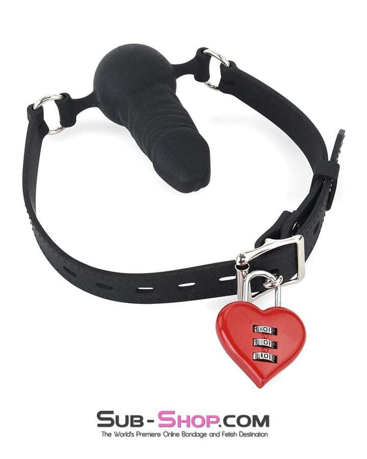 3427M      Red Heart Combination Bondage Gear Lock Padlock   , Sub-Shop.com Bondage and Fetish Superstore