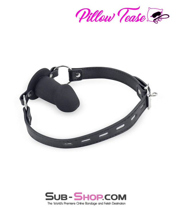 3429DL      Blow Job Trainer Locking Black Silicone Penis Gag - MEGA Deal MEGA Deal   , Sub-Shop.com Bondage and Fetish Superstore