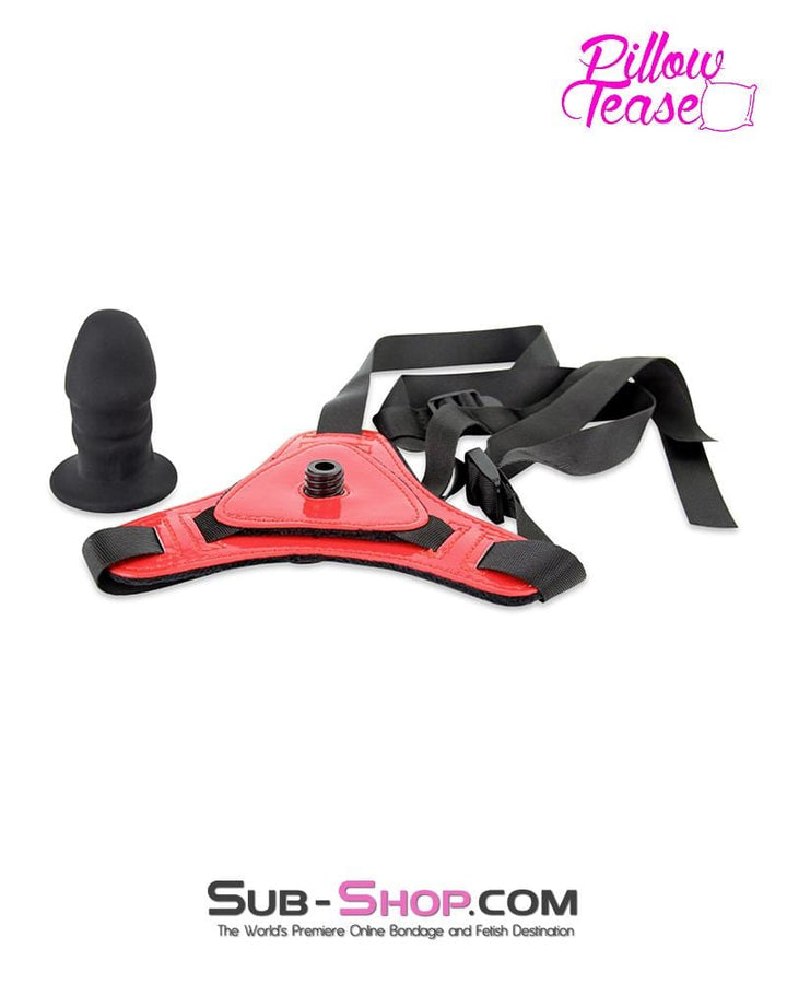 3479M-SIS      Pretty Slave Sissy Little Red Devil Pegging Sissy Humiliation Strap-on Harness with Detachable Penis Sissy   , Sub-Shop.com Bondage and Fetish Superstore