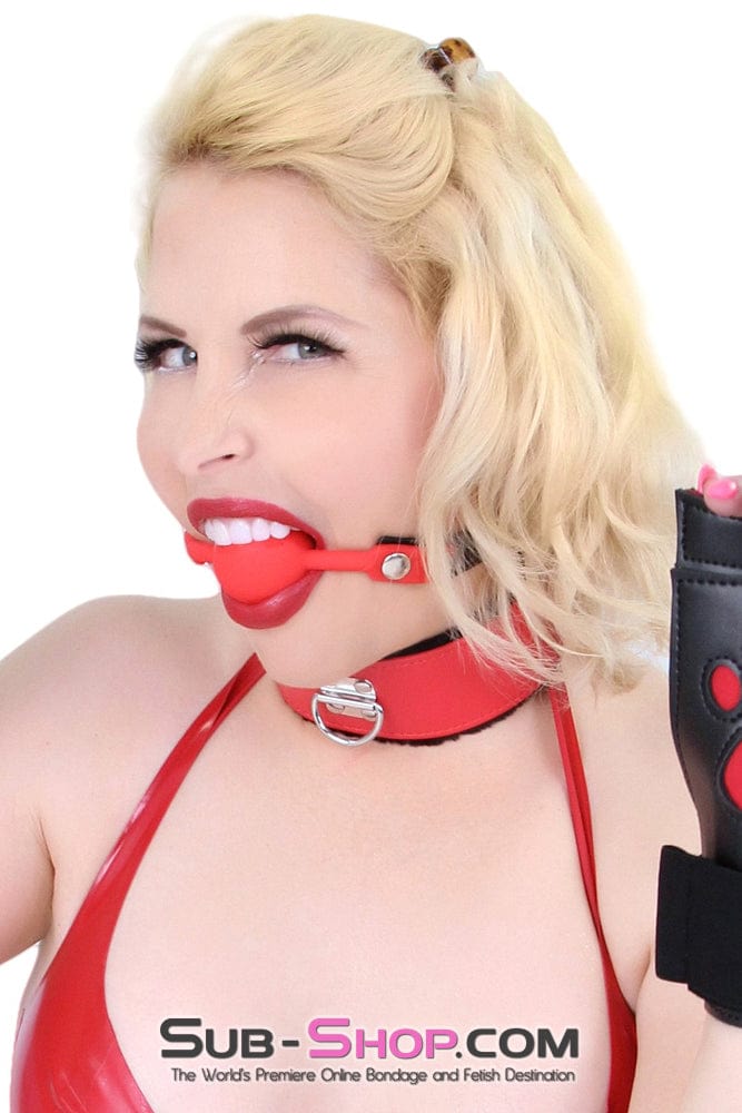 3481LT      Beginner’s Riveted Rubber Ballgag, Red Ball Gags   , Sub-Shop.com Bondage and Fetish Superstore