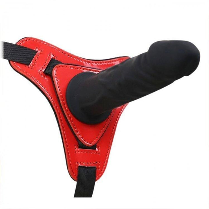 3486M      Big Red Devil Strap-on Harness with Detachable Penis Strap On   , Sub-Shop.com Bondage and Fetish Superstore