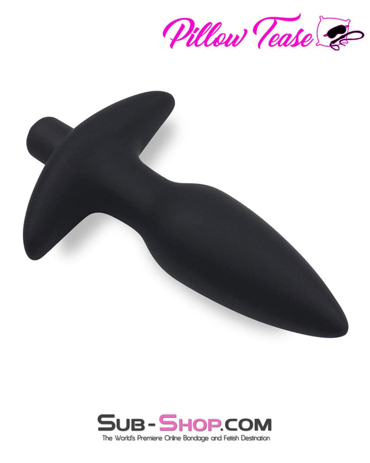 3496M-SIS      Booster Rocket Big Black Silicone Vibrating Sissy Doll Anal Plug Sissy   , Sub-Shop.com Bondage and Fetish Superstore