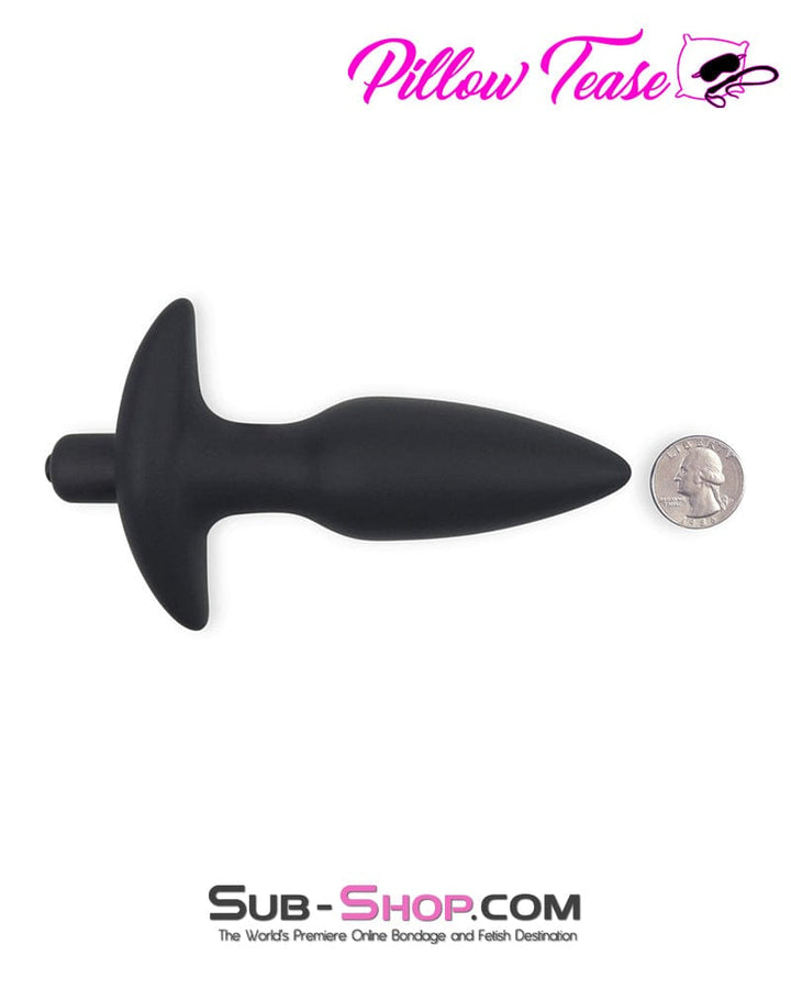 3496M-SIS      Booster Rocket Big Black Silicone Vibrating Sissy Doll Anal Plug Sissy   , Sub-Shop.com Bondage and Fetish Superstore