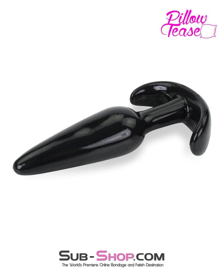 0350E      Medium Black Slim Jelly Anal Plug Anal Toys   , Sub-Shop.com Bondage and Fetish Superstore