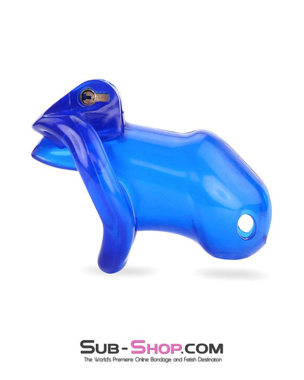 3510AE      Blue Blazes Chastity Tease High Security Locking Cock Cage Sensation Device - MEGA Deal MEGA Deal   , Sub-Shop.com Bondage and Fetish Superstore