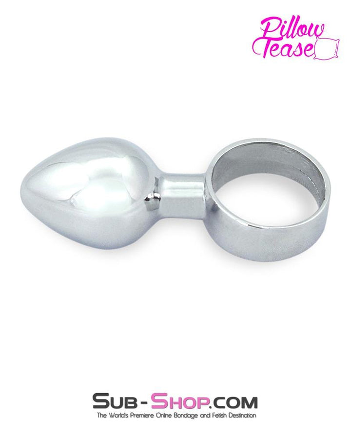 0353E      Small Chrome Butt Plug Ring - LAST CHANCE - Final Closeout! MEGA Deal   , Sub-Shop.com Bondage and Fetish Superstore