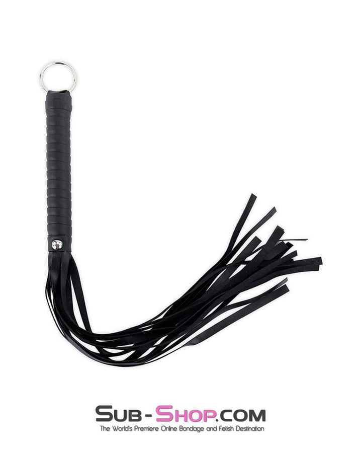 3711MQ      Black 19" Fat Tail Whip with Hanging Ring Whip   , Sub-Shop.com Bondage and Fetish Superstore