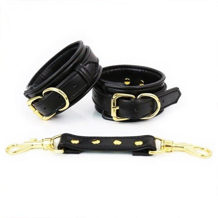 3738M      Gold Standard Padded Supple Wrist Bondage Cuffs with Connector Cuffs   , Sub-Shop.com Bondage and Fetish Superstore