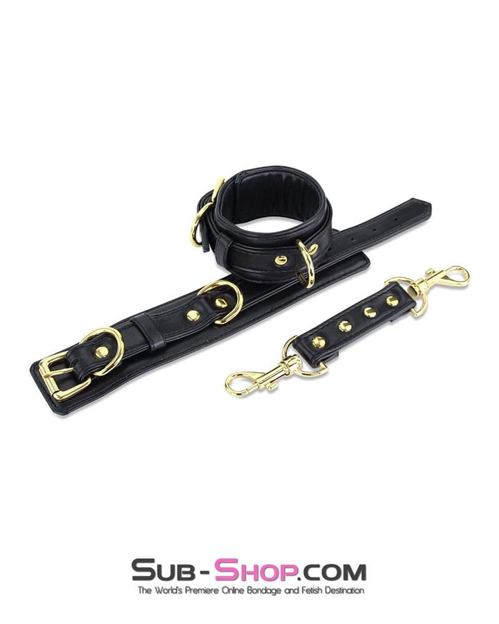 3738M      Gold Standard Padded Supple Wrist Bondage Cuffs with Connector Cuffs   , Sub-Shop.com Bondage and Fetish Superstore