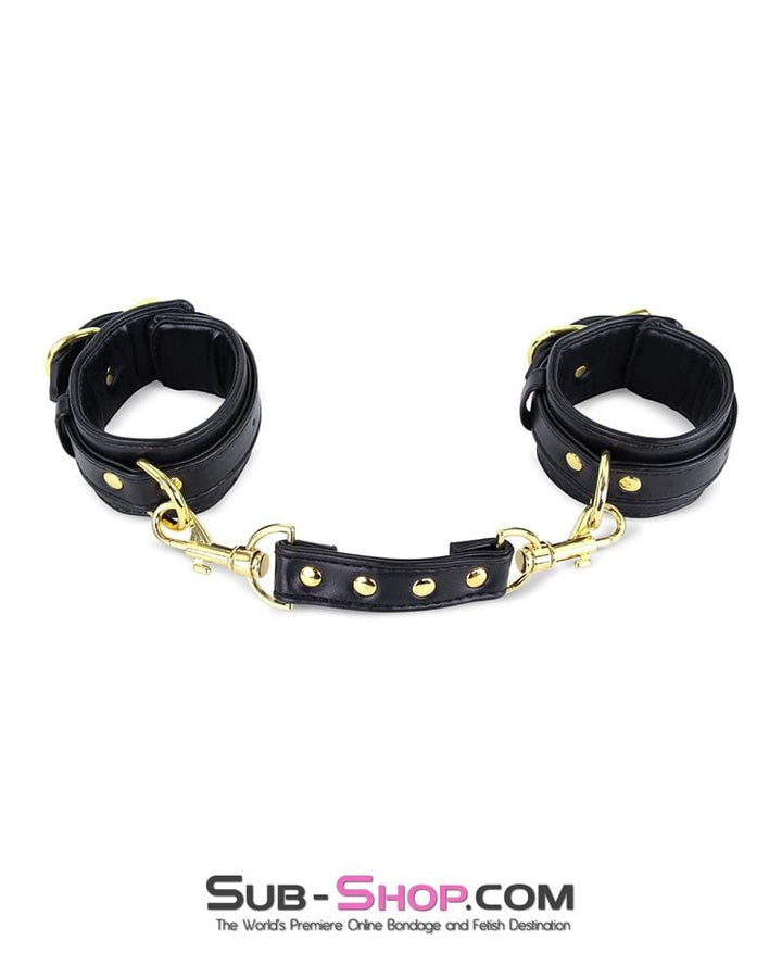 3738M      Gold Standard Padded Supple Wrist Bondage Cuffs with Connector Cuffs   , Sub-Shop.com Bondage and Fetish Superstore