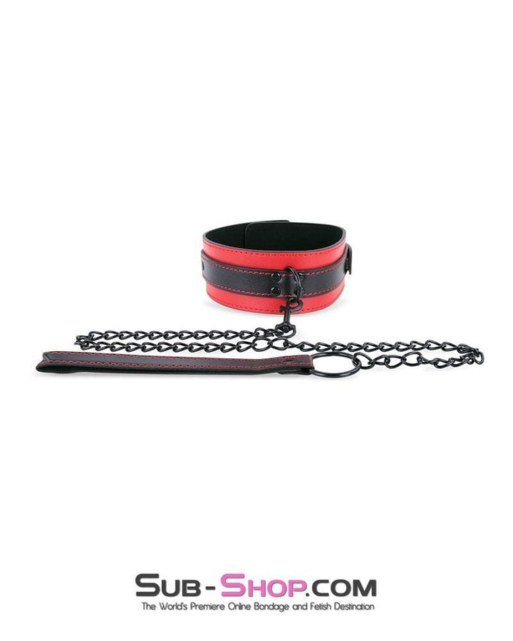 3753MQ      Red Room Desires Red and Black Collar and Leash Set - LAST CHANCE - Final Closeout! MEGA Deal   , Sub-Shop.com Bondage and Fetish Superstore