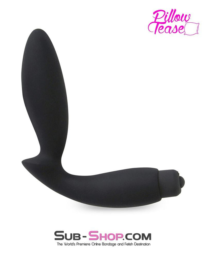 0440E      Black Silicone Butt Plug with Perineum Stimulator Butt Plug   , Sub-Shop.com Bondage and Fetish Superstore