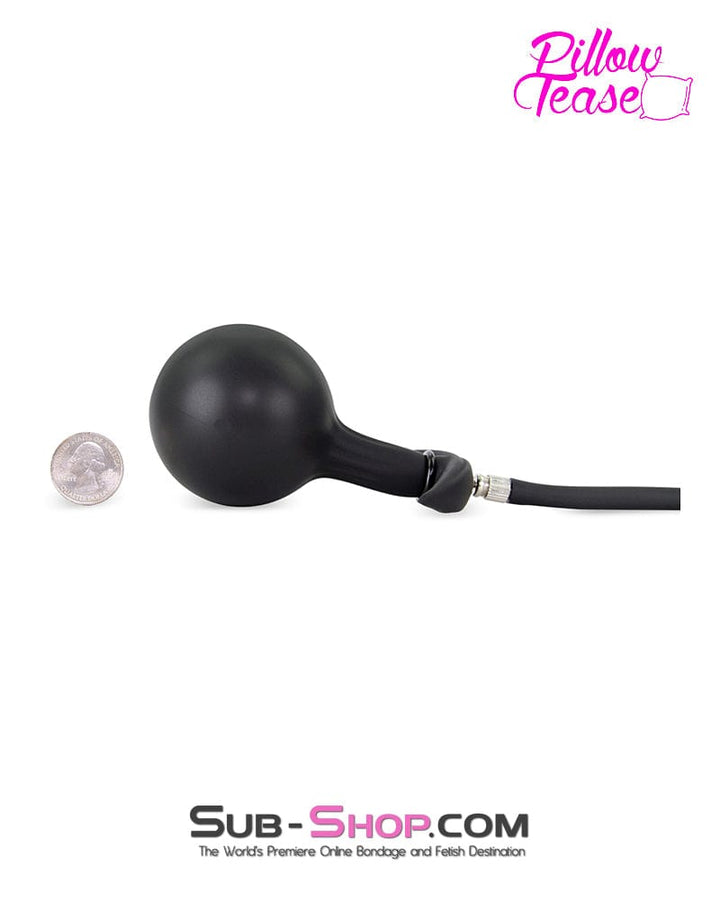 0460M      Inflatable Butt Plug with Removeable Pump Hose and Metal Vibro Ball Inside Butt Plug   , Sub-Shop.com Bondage and Fetish Superstore