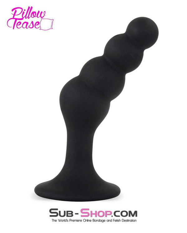 0463M-SIS      Sissy Femboy Beaded Silicone P-Spot Plug, Large Sissy   , Sub-Shop.com Bondage and Fetish Superstore