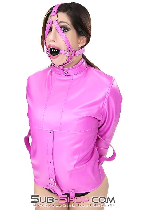 4715RS      Hot Pink Satin Lined Bondage Straitjacket Straitjacket   , Sub-Shop.com Bondage and Fetish Superstore