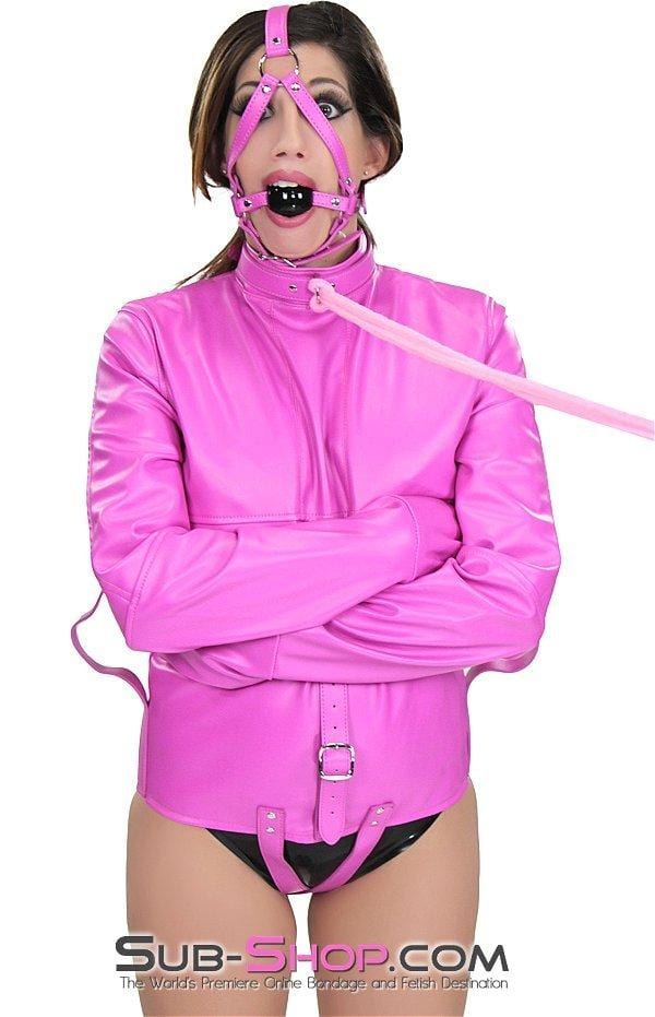 4715RS      Hot Pink Satin Lined Bondage Straitjacket Straitjacket   , Sub-Shop.com Bondage and Fetish Superstore