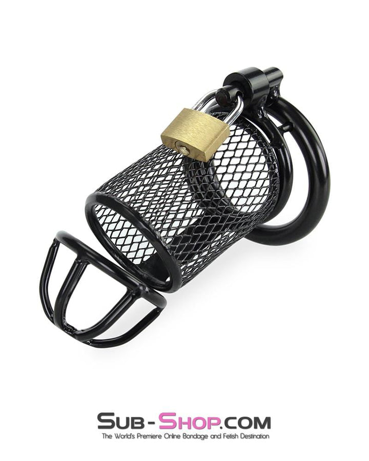 4725M      Caged Animal Black Steel Tease and Denial Chastity Device - MEGA Deal MEGA Deal   , Sub-Shop.com Bondage and Fetish Superstore