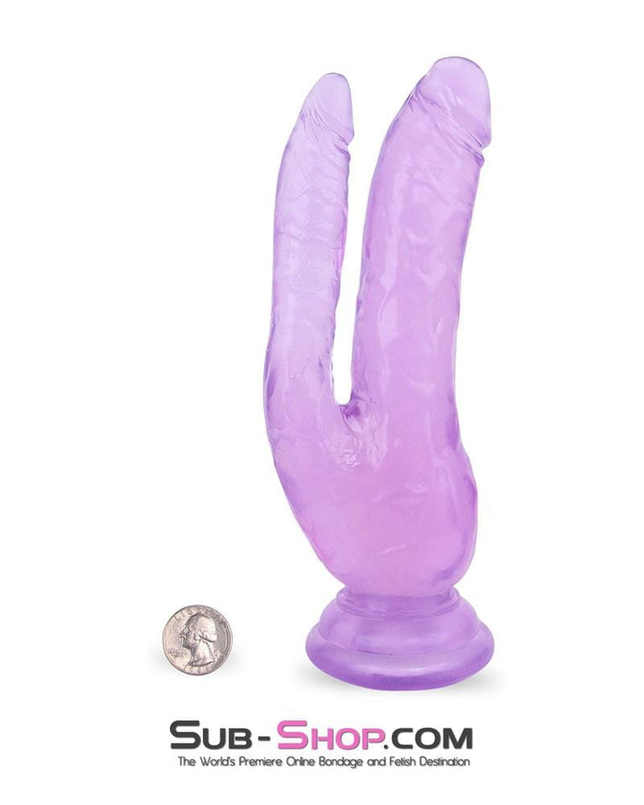 4747M      Double The Fun Purple Realistic Double Penetration Dildo Dildo   , Sub-Shop.com Bondage and Fetish Superstore