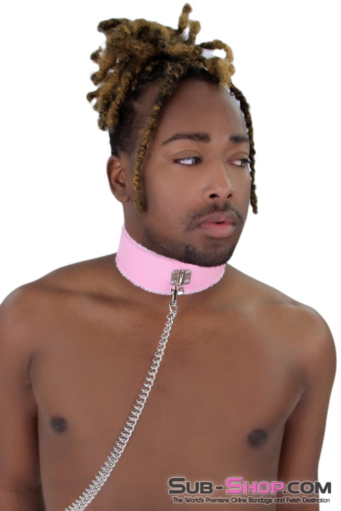 2785MQ      Pink Handle Chained Bondage Leash - MEGA Deal MEGA Deal   , Sub-Shop.com Bondage and Fetish Superstore