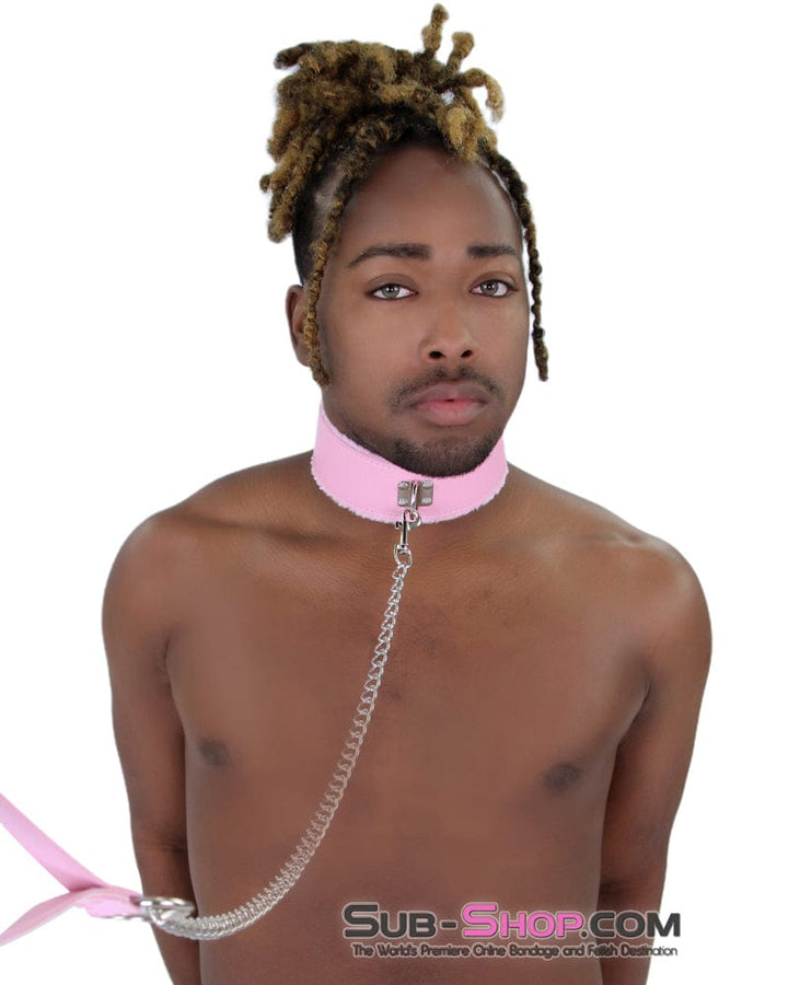 2785MQ      Pink Handle Chained Bondage Leash - MEGA Deal MEGA Deal   , Sub-Shop.com Bondage and Fetish Superstore