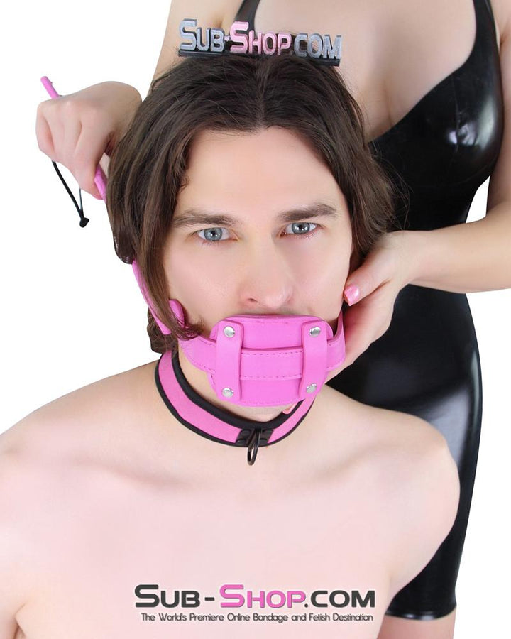 2610MQ-SIS      Pretty Boi Sissy Pink Sissy Mistress Neoprene Lined Soft Bondage Play Collar Sissy   , Sub-Shop.com Bondage and Fetish Superstore