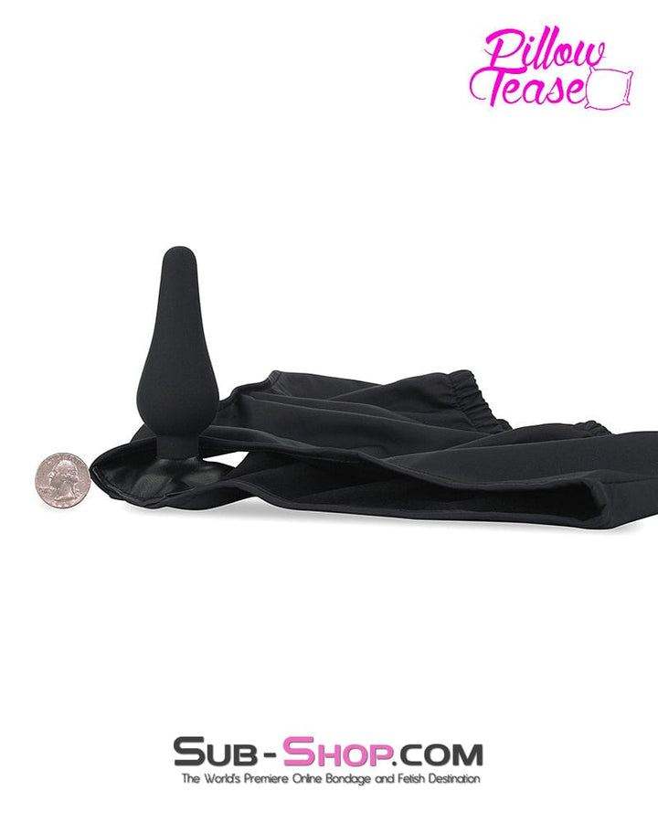 5723M      Leather Look 4 Way Stretch Silicone Butt Plug Panty Dildo Panties   , Sub-Shop.com Bondage and Fetish Superstore