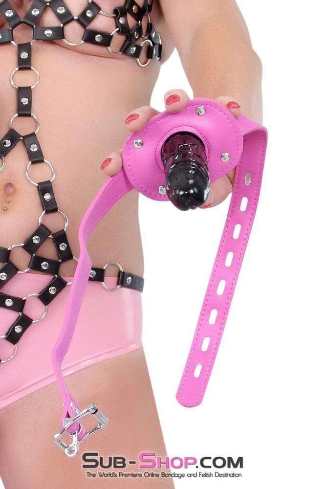 5732RS-SIS      Submissive Mistress Sessions Sissy Boi Hot Pink Deep Throat Locking Penis Gag Sissy   , Sub-Shop.com Bondage and Fetish Superstore