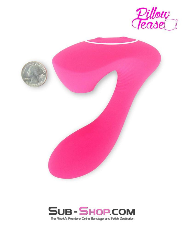 0590E      Pink Rechargeable Clit Suction Silicone Vibe Vibrators   , Sub-Shop.com Bondage and Fetish Superstore