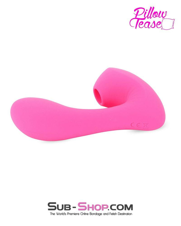 0590E      Pink Rechargeable Clit Suction Silicone Vibe Vibrators   , Sub-Shop.com Bondage and Fetish Superstore